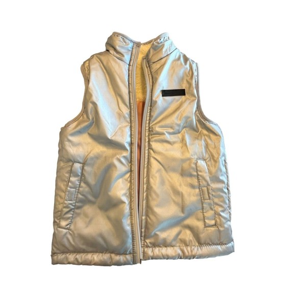 Buffalo David Bitton Kids' Reversible Vest Pink Silver Sz XS 5/6 - Picture 2 of 5